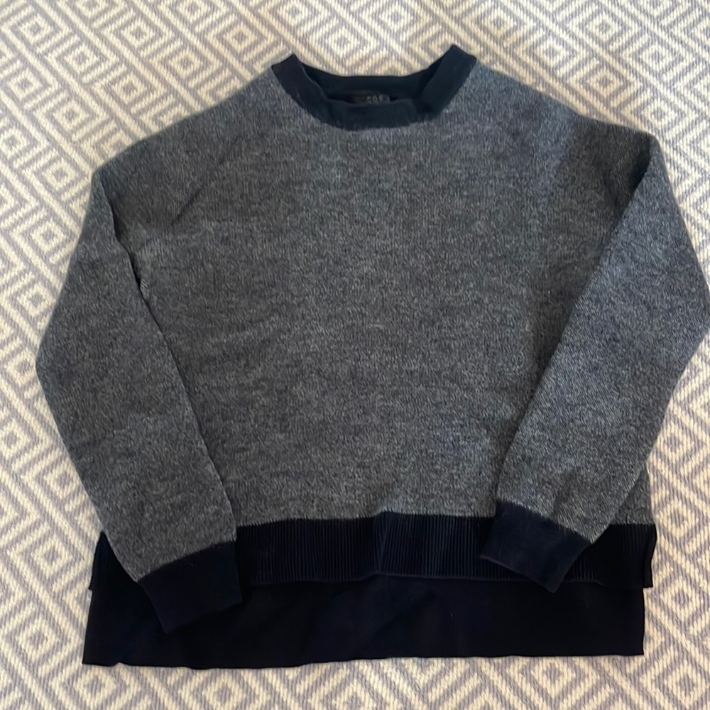 COS navy knit sweater